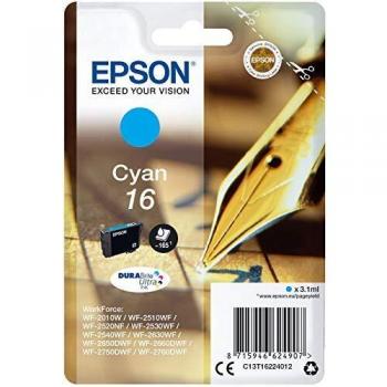 Epson INK CARTR DURABRITE CYAN 16, C13T16224022