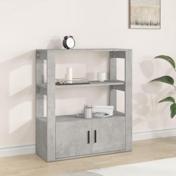 Armario de hormigón gris 80x30x90 cm madera contrachapada