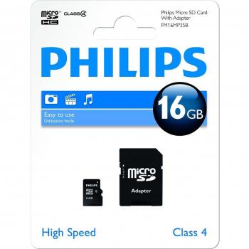 Philips Micro SD C4 - Tarjeta de Memoria Micro SDHC de 16 GB