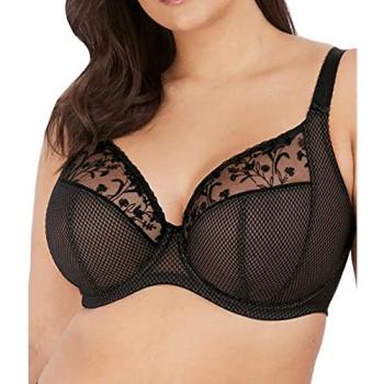 Elomi Charley Plunge Underwire Bra - Black - Size 46DD