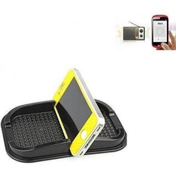 Montaje autoadhesivo de goma para el salpicadero / escritorio, adecuado para Haier Easy A6, negro. Incl. Compartimento de almacenamiento para vasos, monedas, llaves, etc. titular salpicadero, titular Smartphone móvil titular de teléfono, taza, soporte d