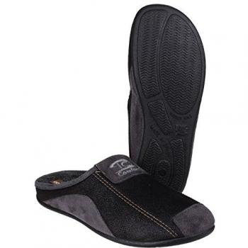 Cotswold Men's Westwell Black Slip-On Textile Slippers - Size 8 UK