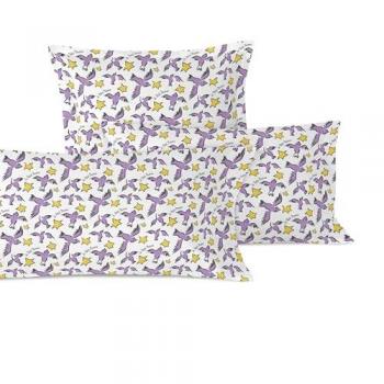Funda de Almohada Infantil Multicolor 60x60 cm, 100% Algodón, Calidad 150 TC, Fabricado en España