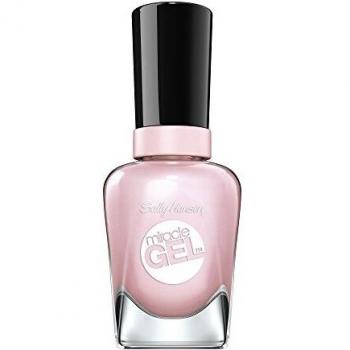 Esmalte de uñas Sally Hansen Miracle Gel sin luz UV artificial, color rosa, con acabado de gel brillante intenso, nº 160