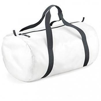 BagBase Packaway Barril Bolsa, Blanco, One Size