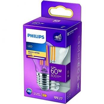 Bombilla LED esférica Philips Classic E27 6,5W 2700K