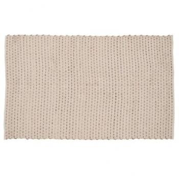 Alfombra de salón natural - blanco Yute - Algodón 160 x 230 cm, 70 % algodón, 30 % yute