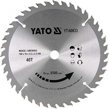 Yato YT-60633 hoja de sierra circular 19 cm disco lija amolador angular 1 pieza(s)