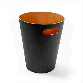 Cesta de papel Woodrow 7.5L de madera gris 23x28x23cm