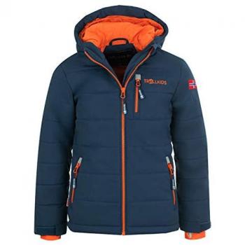 Trollkids Chaqueta Hemsedal Xt Azul - Chaqueta de esquí para niños, color azul y naranja, talla 152 cm
