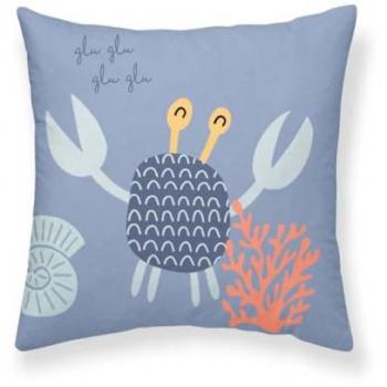 Funda de cojín Kids&Cotton Malu A Azul 50 x 50 cm con diseño moderno y suave al tacto