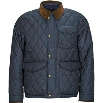 Chaqueta de hombre Ralph Lauren con cuello camisa, cierre de cremallera, acolchada, color azul marino, talla L