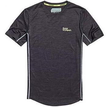 Superdry Active Training S/S - Camiseta Deportiva para Hombre, Hombre, MS3007AR, Steel Grey Space Dye, Extra-Small