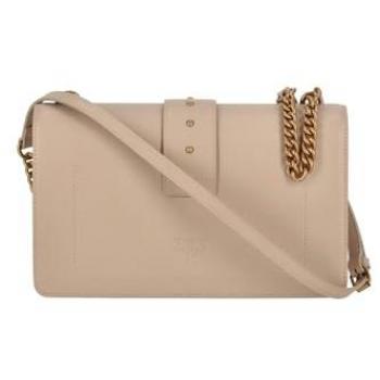 Pinko Women's Love One Classic Crossbody Bag in Beige | 100053A0F1C50Q - Shoulder Bag PINKO Woman color Sand - Size: OS - female, Pinko Womens Handbag Collection, Beige female, Sizes: