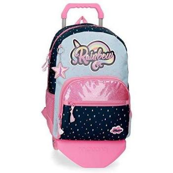 MOVOM Mochila Escolar con Carro Rainbow, Color Multicolor
