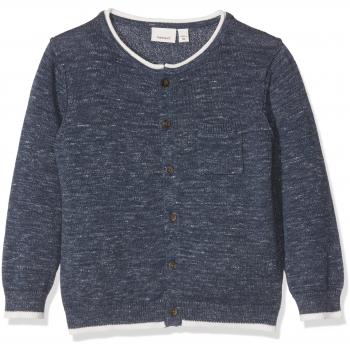 NAME IT Nitfeson Ls Knit Card Nb, Chaqueta Punto para Bebés, Azul