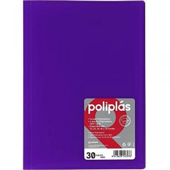 Grafoplás 01331235－Carpeta de fundas, A4, 30 fundas, color violeta