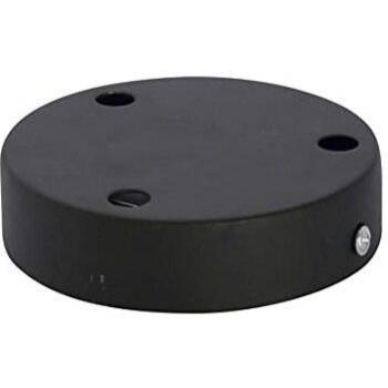 Rosetón metálico decorativo negro de 3 salidas Ø 12 cm CHACON
