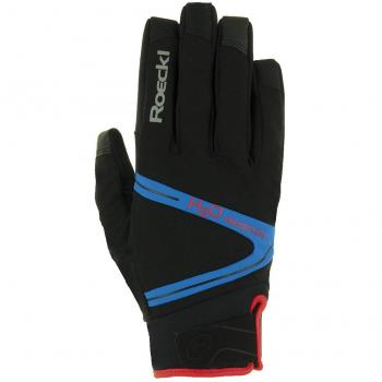 Roeckl Guantes Ciclismo Rhone Negro/Azul, tamaño:9