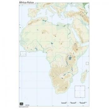 Mapa Mudo África Físico Grupo Erik MM0128