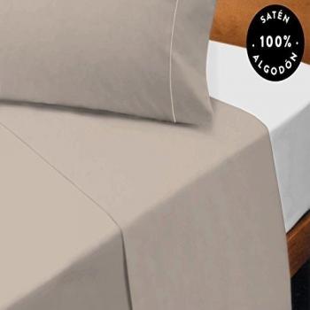 PURE ELEGANCE Juego De Sábanas Pe Beige Cama 90
