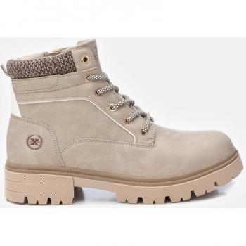 Botín de mujer Xti 143144 camel con cierre de cremallera y cordones