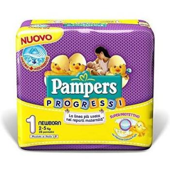 Pampers Progressi Newborn 168 Pañales, Talla 1