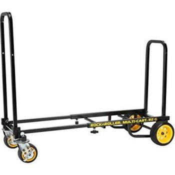 Rock-N-Roller R2G (Micro Ground Glider) 8-in-1 Folding Multi-Cart/Hand Truck/Dolly/Platform Cart/26 to 39 Telescoping Frame/350 lbs. Load Capacity, Black