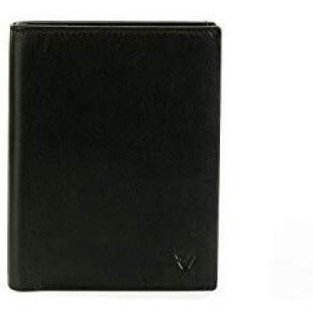 Portafolio pequeño Roncato Pascal negro con capacidad para tarjetas de crédito 8x10.2x1.5 cm