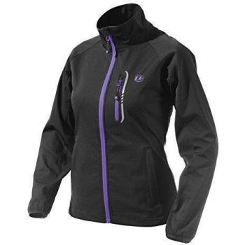Ultrasport Mia - Chaqueta Softshell deportiva / para correr / de senderismo para mujer, color negro / púrpura, talla L