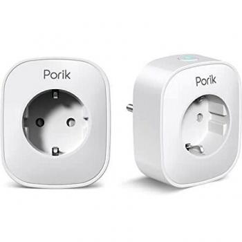Porik Enchufe Inteligente WiFi SP11, con Monitor de Consumo, Control Remoto, Control por Voz y Funciones de Temporización, Compatible con Alexa, Google Home y SmartThings, 16A 3840W, 2PCS