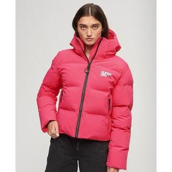 Chaqueta Puffer Boxy Rosa para Mujer Superdry