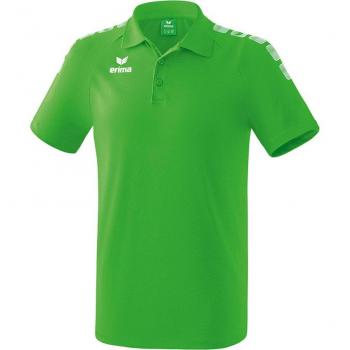 Erima Essential 5-C Short Sleeve Polo Shirt for Children, Green/White, Unisex, Size 164 cm