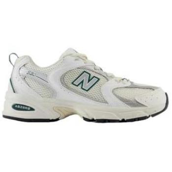New Balance Unisex 530 Sneakers - White/Green/Grey - Size: 7 D