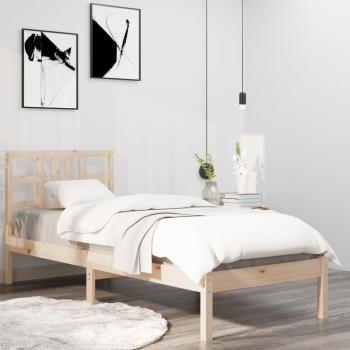 Estructura de cama de madera maciza de pino 90x200 cm
