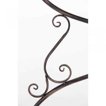 Mesa redonda de exterior Amanda en Metal Bronce para 4 personas, diámetro de 70 cm