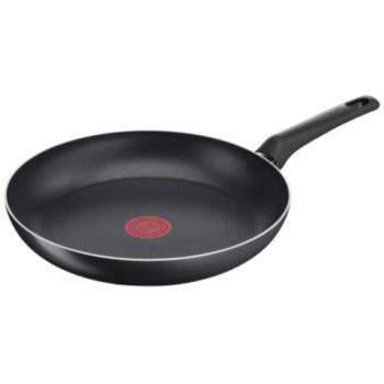 Tefal Simple Cook 3-Piece Non-Stick Frying Pan Set, Black Aluminum, 20/24/28 cm