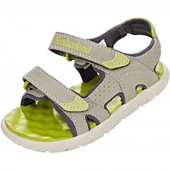 Timberland Perkins Row 2-Strap, Sandalias de Punta Descubierta Unisex Niños, Gris