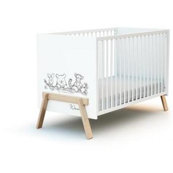 Cuna Canaille Winnie 60x120 cm en Madera Blanca y Haya