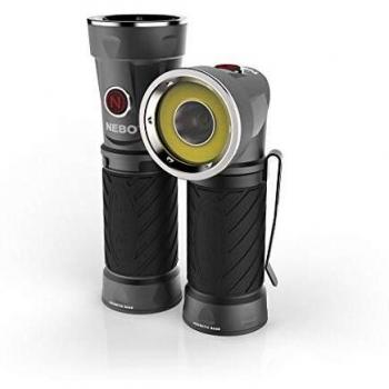 Nebo Cryket Linterna 3 en 1 con Cabezal Pivotante, Negro, 123 x 41 x 49 mm
