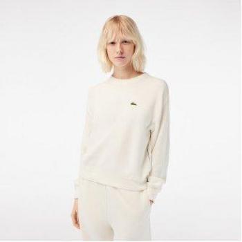 Jersey Lacoste de mujer en algodón ecológico con cuello redondo