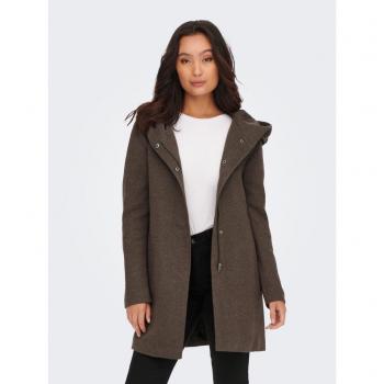 Abrigo Only Sedona Light Marrón Mujer, Chaqueta de estilo casual, material ligero, color marrón (hot fudge), diseño moderno, cierre frontal con botones, bolsillos laterales