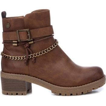 Refresh Women's Camel Ankle Boots with Zipper - 5cm Heel Height