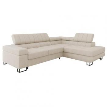 Sofá rinconero Comfivo 247 Premium con función de descanso y caja de ropa de cama, 271x203x71cm