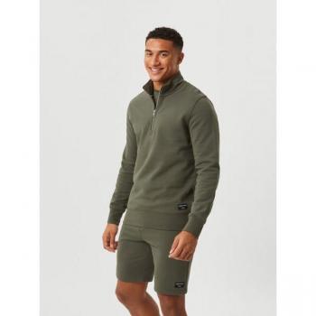 Björn Borg Centre Half-Zip Sweatshirt, Green, Size S