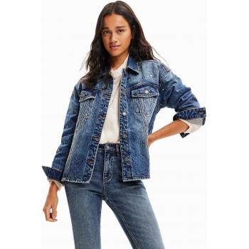 Chaqueta vaquera trucker flores