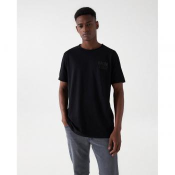 Salsa Jeans - Camiseta de hombre en color negro con branding exclusivo.
