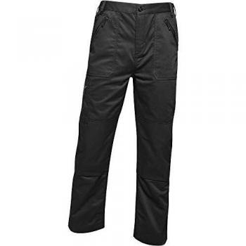 Pantalón Hombre Regatta Pro Action Negro Impermeable con Múltiples Bolsillos Talla 42 Cintura 31 Pierna