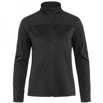 Fjällräven Women's Abisko Lite Fleece Jacket - Lightweight, Versatile, Black, Large