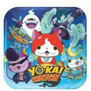 Amscan International – 541740 18 cm Yokai reloj platos de papel